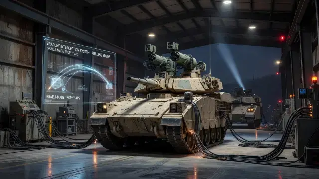 Army Begins Fielding Bradleys With Israeli-Made Interception System